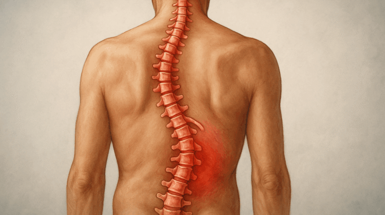 أين يظهر ألم الظهر مع اعوجاج العمود الفقري ومتى يستدعي القلق؟